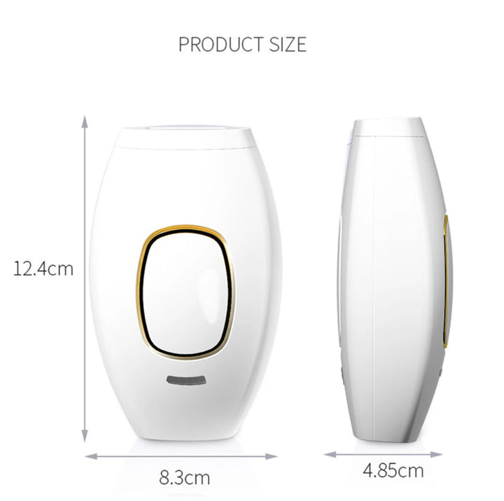 Image showing the size and dimensions of the laser hair removal device
