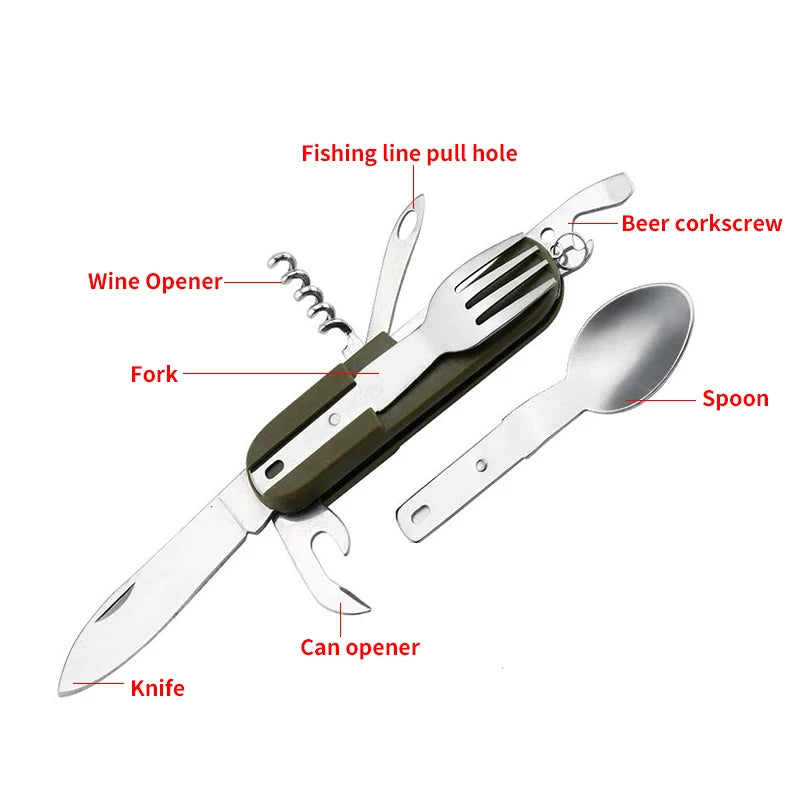 Stainless Steel Camping Cutlery - accessories, camping, DIY, hiking