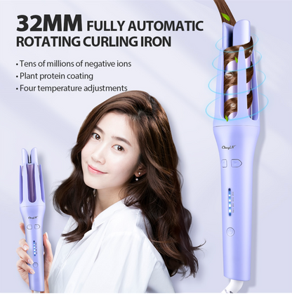 GlamCurl Pro - Smart Hair Curler - curler, curling iron, hair curler, heatless curls, rotating curling iron, rotating curling wand, velcro hair rollers, velcro roller