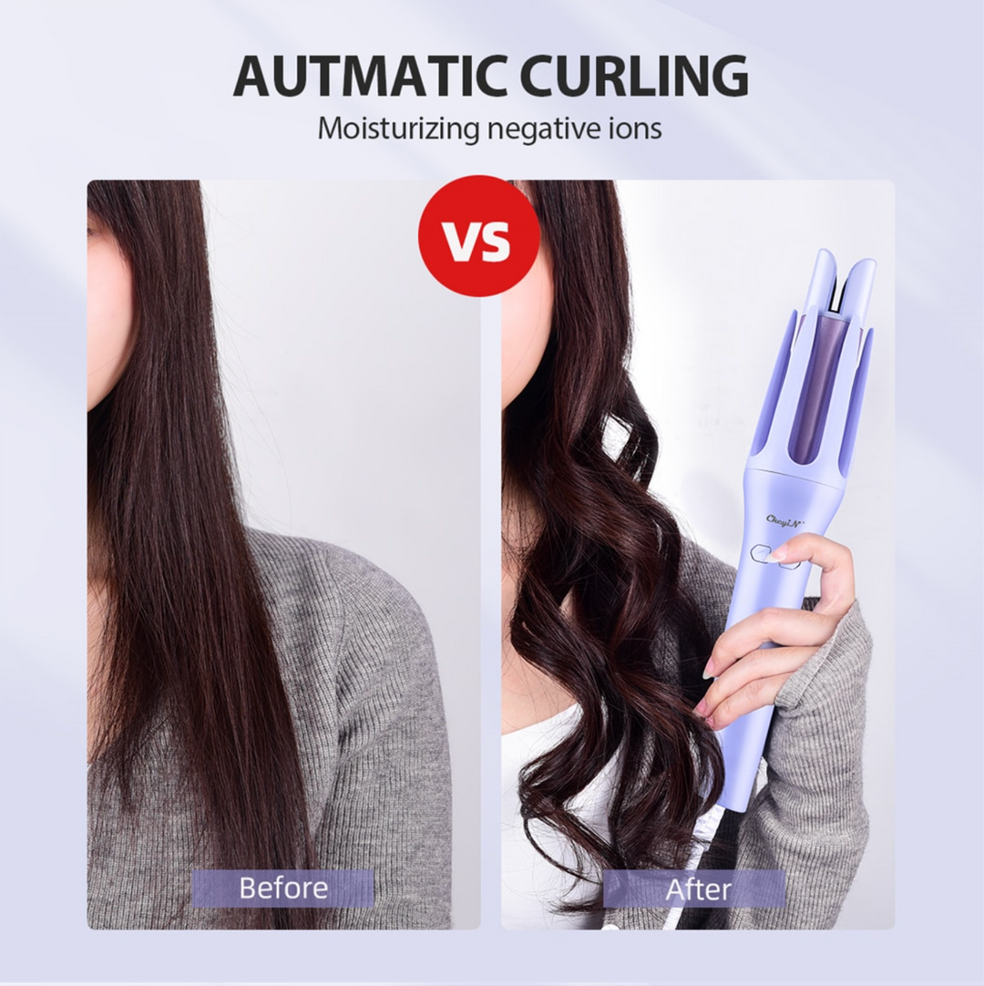 GlamCurl Pro - Smart Hair Curler - curler, curling iron, hair curler, heatless curls, rotating curling iron, rotating curling wand, velcro hair rollers, velcro roller
