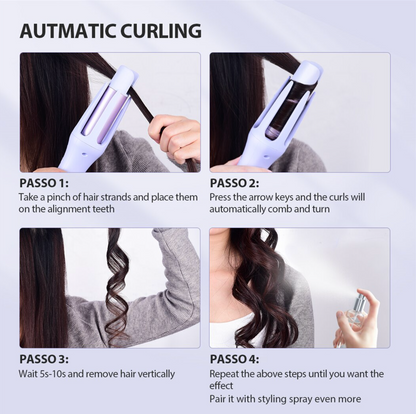 GlamCurl Pro - Smart Hair Curler - curler, curling iron, hair curler, heatless curls, rotating curling iron, rotating curling wand, velcro hair rollers, velcro roller