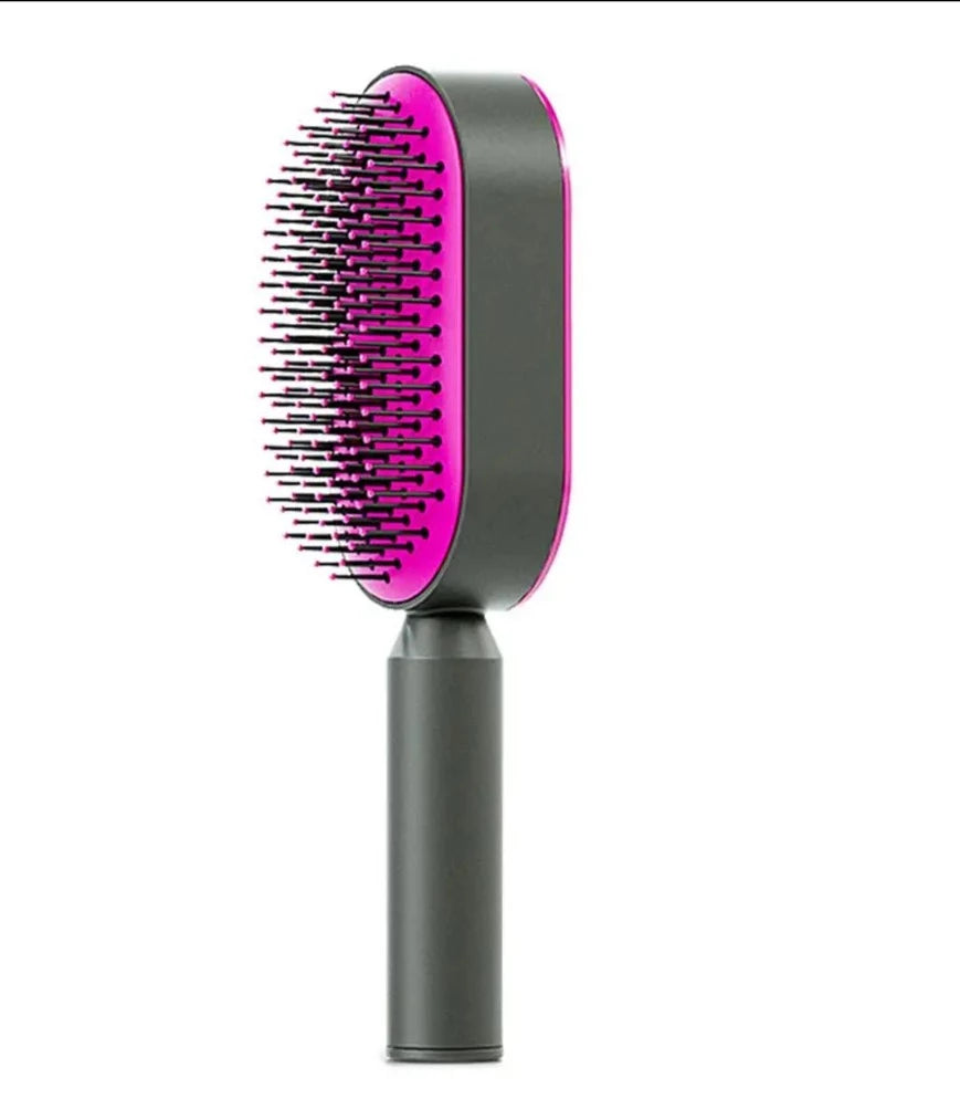 Self-Cleaning Hair Brush - 3D Air Cushion, Beauty, DIY, Elegant, Gift for Her, Hair Brush, Hair Care Revolution, Haircare, Luxury, Premium Quality, Scalp Massage, Self Cleaning, Self-Cleaning Comb, Stylish Hair Accessories, Women's Hairbrush