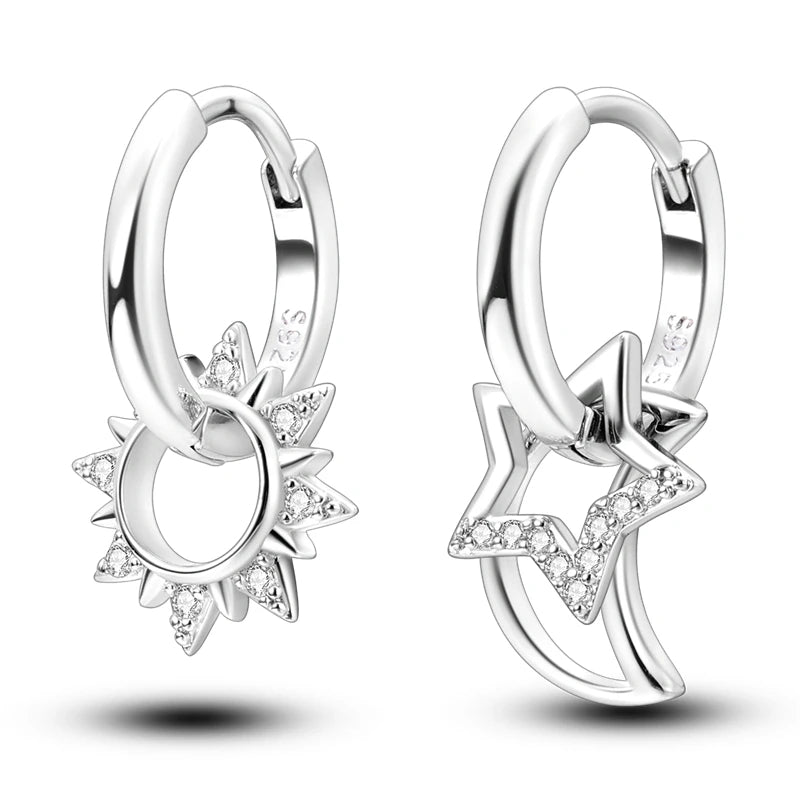 Sterling Silver 925 Earrings - fashion, forever, love, marriage, rings, women