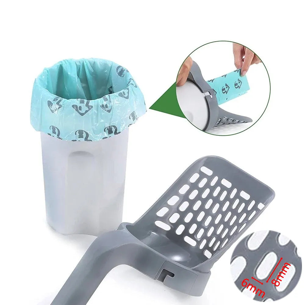 Litter Shovel Scoop - 3-in-1 Grooming Tool, Cat Care, Cat Litter Disposal, Cat Litter Scoop, Pet Care Products, Pet Cleaning Tool, Pet Grooming, Self Cleaning Litter Box