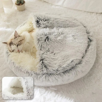 Soft Plush Pet Bed - 2-in-1 Pet Bed, 3-in-1 Grooming Tool, cat bed, Cozy Cat Bed, DIY, Dog Bed, Pet Bed, Pet Care Products, Pet Grooming, Pet Mattress