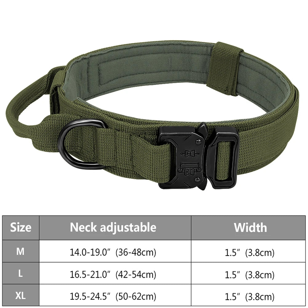 Military Dog Collar - Adjustable Pet Accessories, DIY, Dog Training Equipment, Pet Care Products, Pet Grooming, Police Dog Gear, Premium Dog Supplies