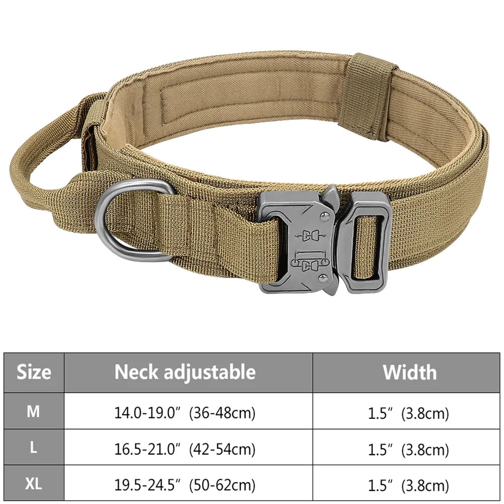 Military Dog Collar - Adjustable Pet Accessories, DIY, Dog Training Equipment, Pet Care Products, Pet Grooming, Police Dog Gear, Premium Dog Supplies