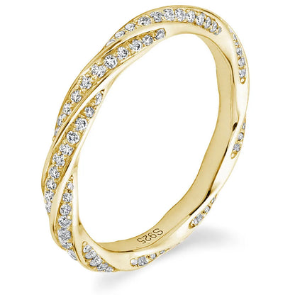 DEZO All Moissanite Wedding Band for Women - fashion, forever, love, marriage, rings, women