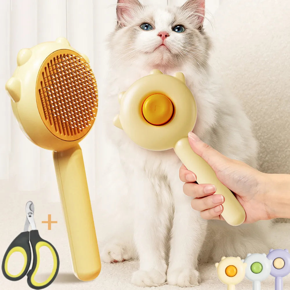 Pet Grooming Needle Brush - 3-in-1 Grooming Tool, Cat Hair Brush, cats, DIY, Dog Grooming Tool, dogs, Pet Care Products, Pet Grooming, Pet Hair Remover, Pet Massage Comb, Pet Shedding Solution, Professional Pet Care